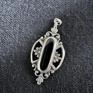 Silver and Black Pendant